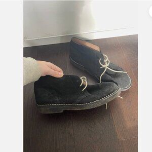 A & M Italy Boys Man Black Suede Leather Chukka Ankle Boots Shoe SZ 38 5.5/6 US